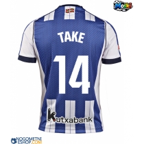 Moški Nogometni dresi Real Sociedad Takefusa Kubo #14 Domači 2025-26 Kratek Rokav